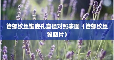 管螺纹丝锥底孔直径对照表图（管螺纹丝锥图片）