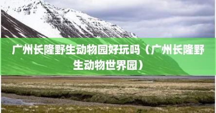 广州长隆野生动物园好玩吗（广州长隆野生动物世界园）