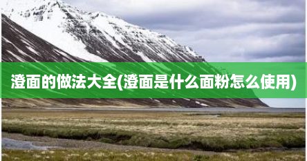 澄面的做法大全(澄面是什么面粉怎么使用)