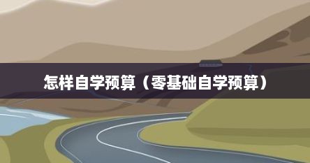 怎样自学预算（零基础自学预算）