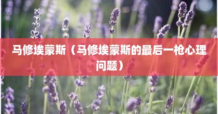 马修埃蒙斯（马修埃蒙斯的最后一枪心理问题）