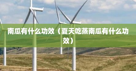 南瓜有什么功效（夏天吃蒸南瓜有什么功效）