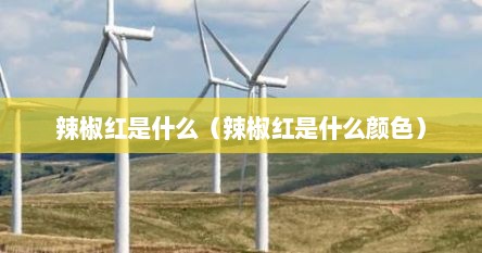 辣椒红是什么（辣椒红是什么颜色）