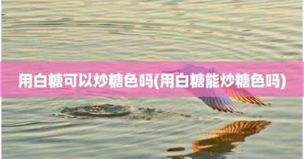 用白糖可以炒糖色吗(用白糖能炒糖色吗)