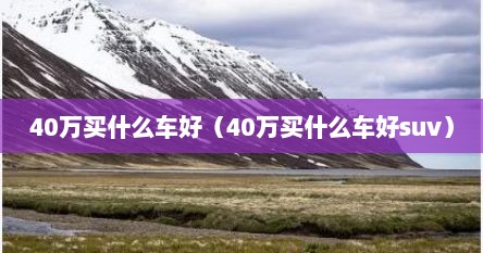 40万买什么车好（40万买什么车好suv）