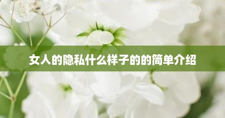 女人的隐私什么样子的的简单介绍