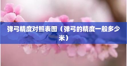 弹弓精度对照表图（弹弓的精度一般多少米）