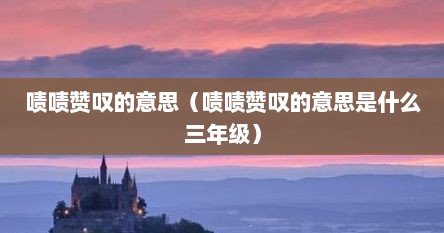 啧啧赞叹的意思（啧啧赞叹的意思是什么三年级）