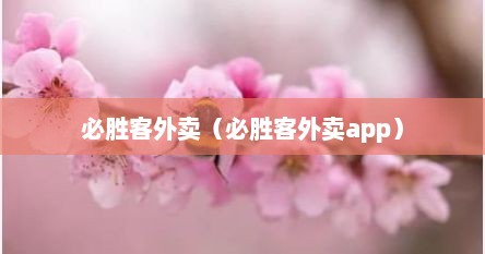 必胜客外卖（必胜客外卖app）