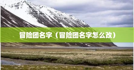 冒险团名字（冒险团名字怎么改）
