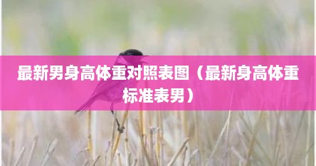 最新男身高体重对照表图（最新身高体重标准表男）