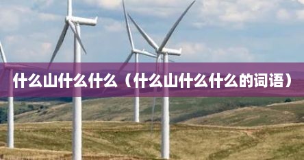 什么山什么什么（什么山什么什么的词语）