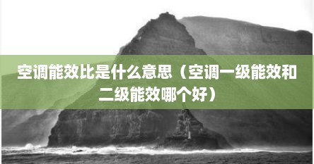 空调能效比是什么意思（空调一级能效和二级能效哪个好）