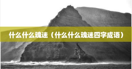 什么什么魂迷（什么什么魂迷四字成语）