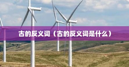 古的反义词（古的反义词是什么）