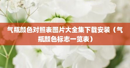 气瓶颜色对照表图片大全集下载安装（气瓶颜色标志一览表）