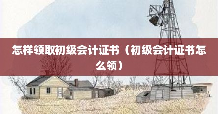 怎样领取初级会计证书（初级会计证书怎么领）