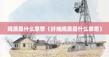 间质是什么意思（纤维间质是什么意思）
