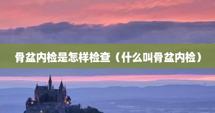 骨盆内检是怎样检查（什么叫骨盆内检）