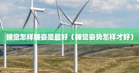 睡觉怎样睡姿是最好（睡觉姿势怎样才好）