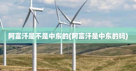 阿富汗是不是中东的(阿富汗是中东的吗)