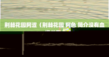 荆棘花园阿涩（荆棘花园 阿色 简介没有血缘关系）