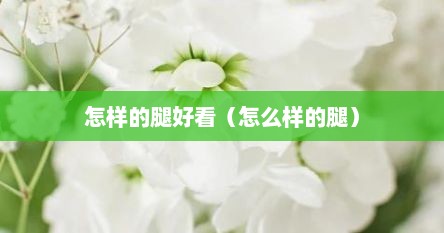 怎样的腿好看（怎么样的腿）