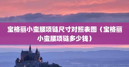宝格丽小蛮腰项链尺寸对照表图（宝格丽小蛮腰项链多少钱）