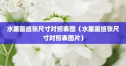 水墨画纸张尺寸对照表图（水墨画纸张尺寸对照表图片）