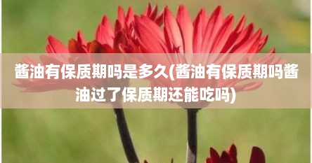 酱油有保质期吗是多久(酱油有保质期吗酱油过了保质期还能吃吗)