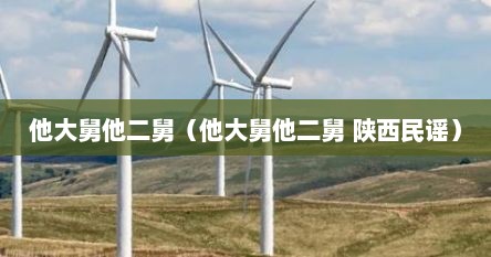 他大舅他二舅（他大舅他二舅 陕西民谣）