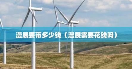 漫展要带多少钱（漫展需要花钱吗）