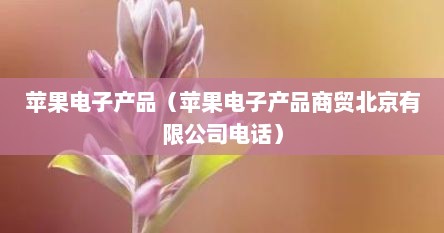 苹果电子产品（苹果电子产品商贸北京有限公司电话）