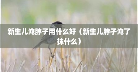 新生儿淹脖子用什么好（新生儿脖孑淹了抹什么）
