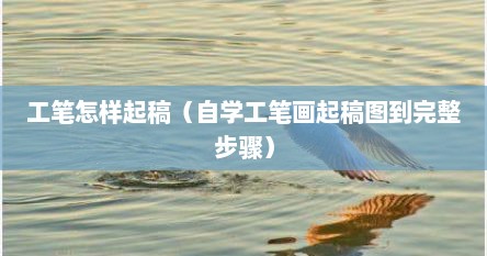 工笔怎样起稿（自学工笔画起稿图到完整步骤）