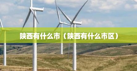 陕西有什么市（陕西有什么市区）