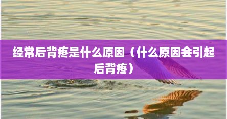 经常后背疼是什么原因（什么原因会引起后背疼）