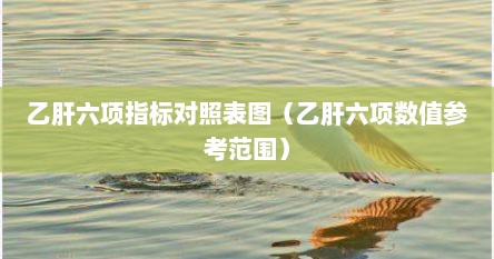 乙肝六项指标对照表图（乙肝六项对照表参考值图）