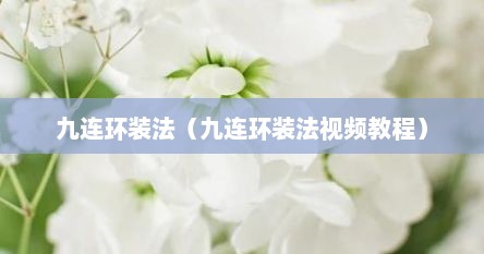 九连环装法（九连环装法视频教程）