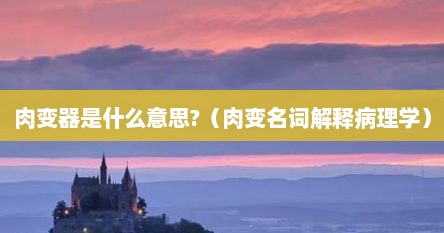 简述肉的变色过程及原理（肉样变名词解释）