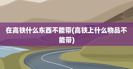 在高铁什么东西不能带(高铁上什么物品不能带)