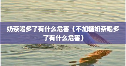 奶茶喝多了有什么危害（不加糖奶茶喝多了有什么危害）