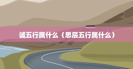 诚五行属什么（思辰五行属什么）