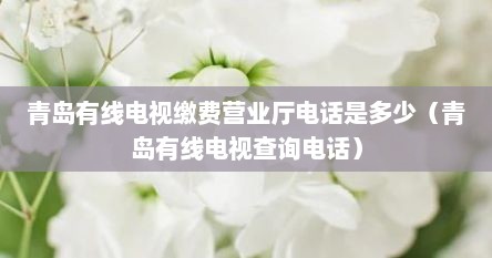 青岛有线电视缴费营业厅电话是多少（青岛有线电视查询电话）