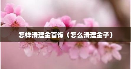 怎样清理金首饰（怎么清理金子）