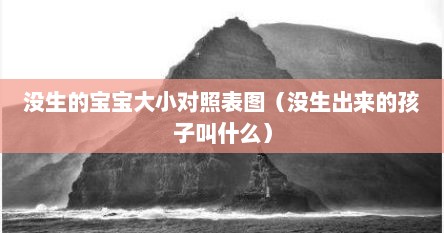 没生的宝宝大小对照表图（没生出来的孩子叫什么）