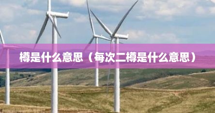 樽是什么意思（每次二樽是什么意思）