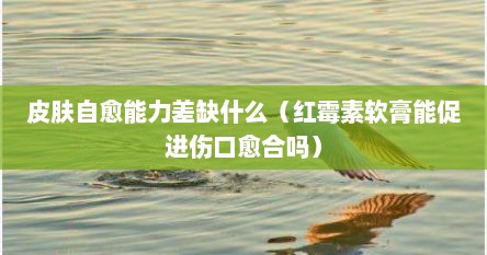 皮肤自愈能力差缺什么（红霉素软膏能促进伤口愈合吗）