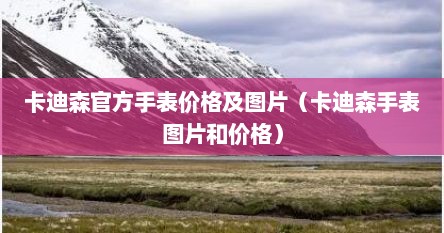 卡迪森官方手表价格及图片（卡迪森手表图片和价格）