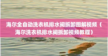 海尔全自动洗衣机排水阀拆卸图解视频（海尔洗衣机排水阀拆卸视频教程）
